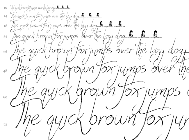 Fun Things font waterfall